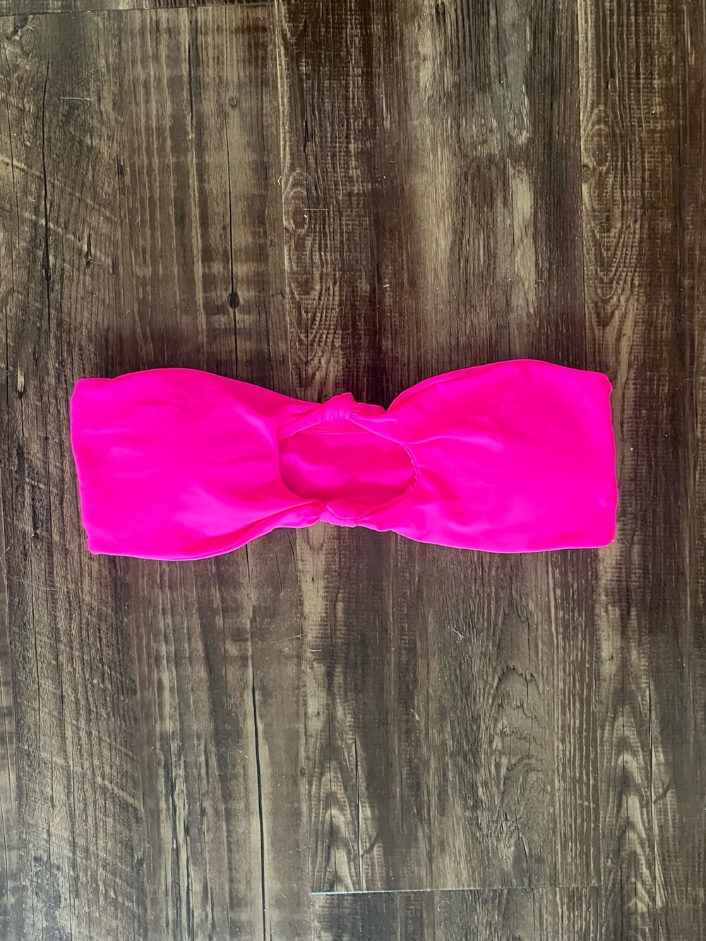 Shein Neon Pink Bandeau Bikini Top Small